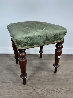 Lot 499 - WALNUT FRAMED DRESSING STOOL