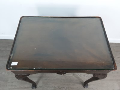 Lot 311 - STAINED MAHOGANY SILVER TABLE