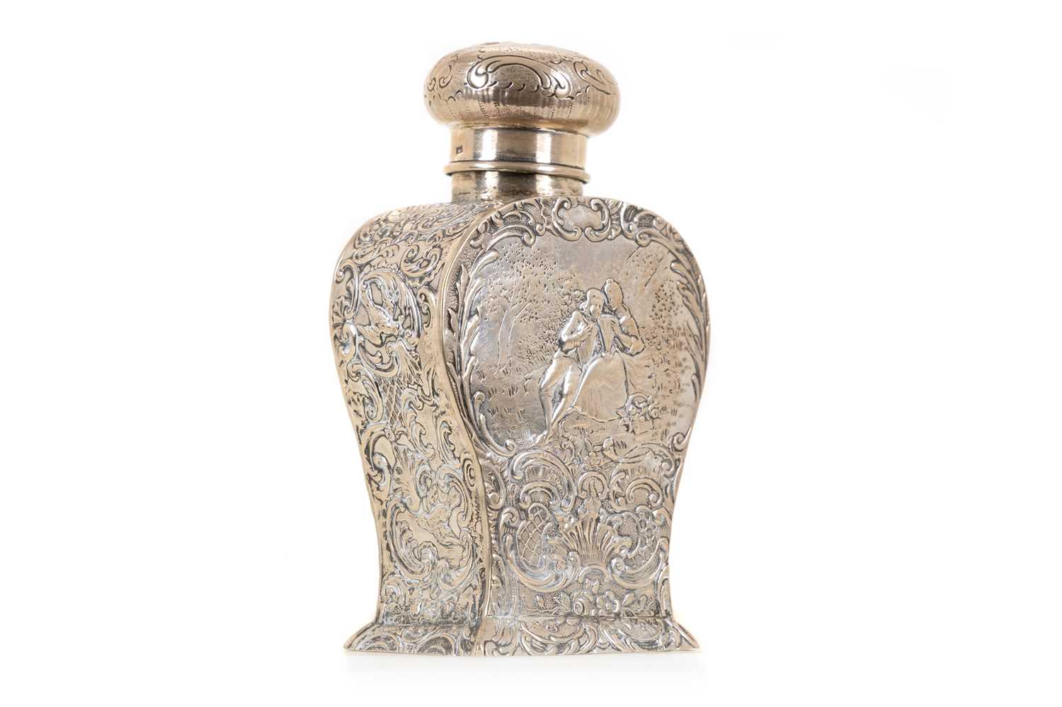 Lot 1079 - PSEUDO-HANAU TYPE CONTINENTAL SILVER CADDY