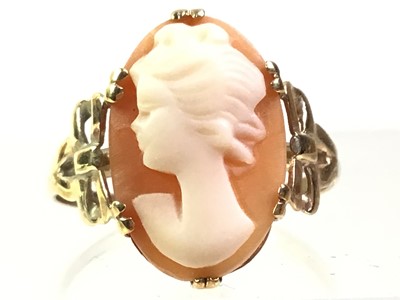 Lot 607 - FOUR GOLD DRESS RINGS