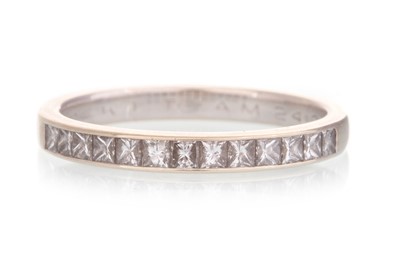 Lot 524 - DIAMOND HALF ETERNITY RING