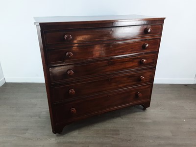 Lot 504 - MAHOGANY SECRETAIRE CHEST