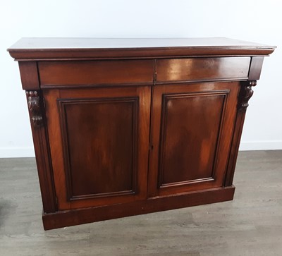 Lot 505 - VICTORIAN MAHOGANY SIDE CABINET