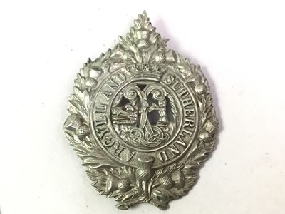 Lot 612 - ARGYLL & SUTHERLAND HIGHLANDERS CAP BADGE