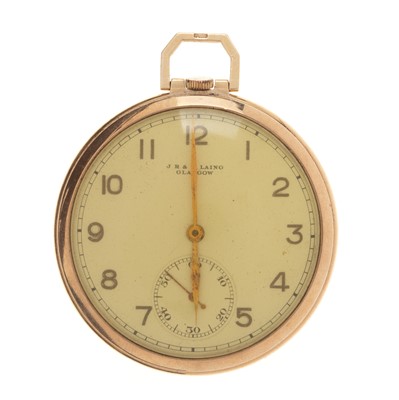 Lot 816 - NINE CARAT GOLD OPEN FACE POCKET WATCH