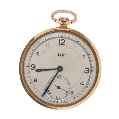 Lot 817 - NINE CARAT GOLD OPEN FACE POCKET WATCH