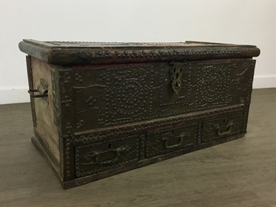 Lot 1499 - OMANI HARDWOOD BLANKET CHEST