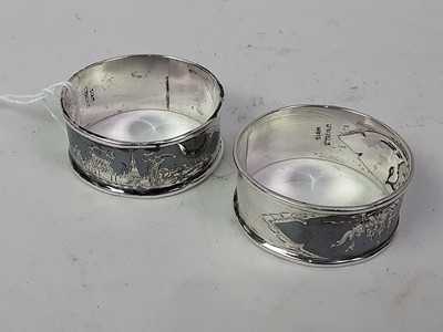 Lot 658 - PAIR OF SILVER NAPKIN RINGS