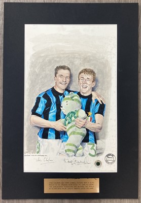 Lot 1816 - CELTIC F.C. & LISBON LIONS INTEREST, SIGNED ORIGINAL WORK OF ART