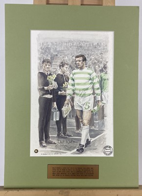 Lot 1817 - CELTIC F.C. & LISBON LIONS INTEREST, SIGNED ORIGINAL WORK OF ART