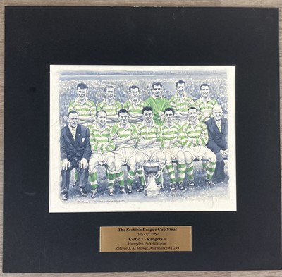 Lot 1820 - CELTIC F.C. INTEREST, SIGNED ORIGINAL WORK OF ART