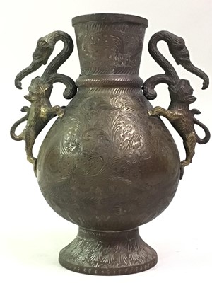 Lot 113 - EASTERN BRONZED VASE