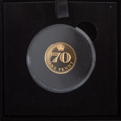 Lot 13 - ELIZABETH II PLATINUM JUBILEE GOLD PENNY