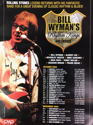 Lot 631 - ROLLING STONES INTEREST, BILL WYMON SIGNED RHYTHM KINGS POSTER