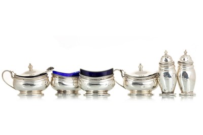 Lot 1084 - GEORVE V SILVER CRUET SET