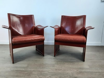 Lot 416 - TITO AGNOLI FOR MATTEO GRASSI, PAIR OF KORIUM ARMCHAIRS