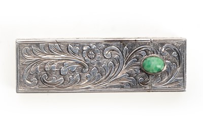 Lot 1092 - CONTINENTAL SILVER LIPSTICK CASE