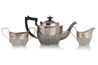 Lot 1097 - VICTORIAN THREE PIECE SILVER TEA SERVICE