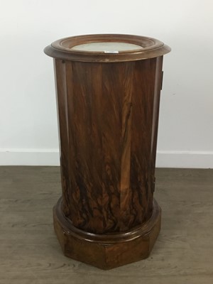 Lot 1503 - VICTORIAN MAHOGANY CYLINDRICAL POT CUPBOARD