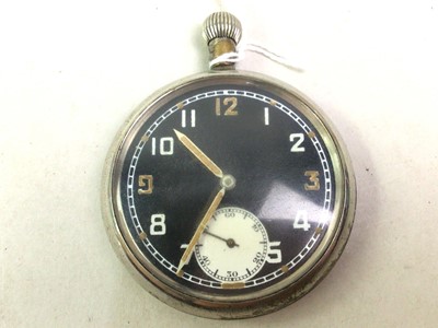 Lot 57 - MILITARY OPEN FACE POCKET WATCH