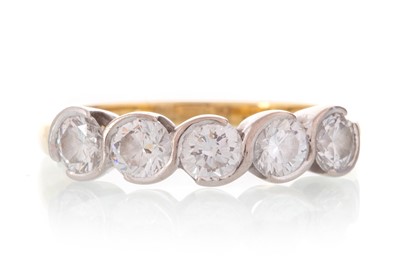 Lot 566 - DIAMOND HALF ETERNITY RING