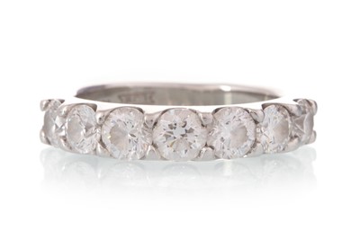 Lot 565 - DIAMOND HALF ETERNITY RING