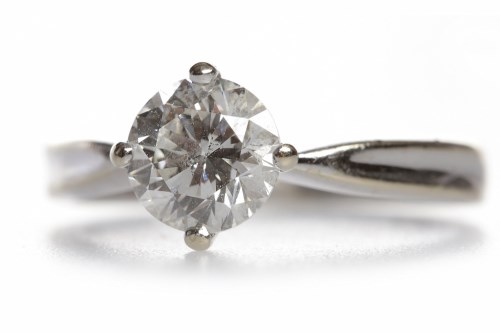 Lot 143 - GIA CERTIFICATED EIGHTEEN CARAT WHITE GOLD...