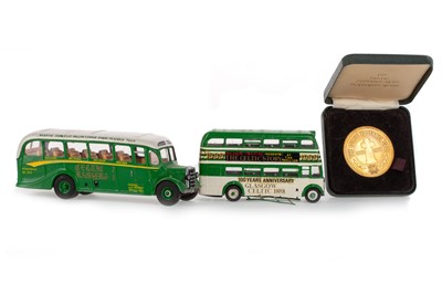 Lot 1828 - CELTIC F.C., TWO CUSTOM MADE CORGI DIE-CAST VEHICLES