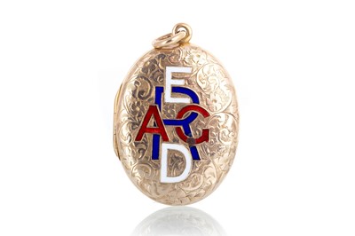 Lot 567 - GOLD ENAMELLED LOCKET