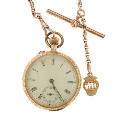 Lot 827 - GOLD  FOB WATCH