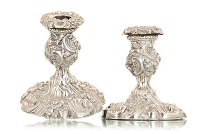 Lot 1154 - PAIR OF VICTORIAN SILVER CANDLESTICKS