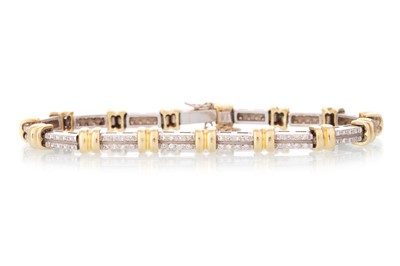 Lot 577 - DIAMOND TWO ROW BRACELET