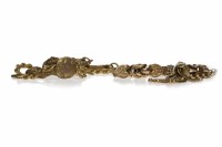 Lot 164 - TWO VICTORIAN ORNATE PART WATCH CHAINS each...
