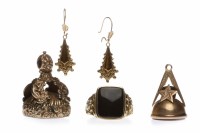 Lot 168 - PAIR OF VICTORIAN STYLE EARRINGS of tapered...