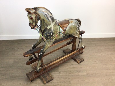 Lot 1526 - VICTORIAN ROCKING HORSE