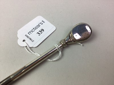 Lot 339 - ARGENTINIAN WHITE METAL MATE SPOON