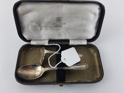Lot 397 - SILVER SPOON AND PUSH