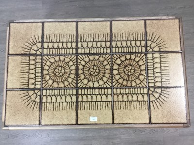 Lot 265 - MID CENTURY TILE TOPPED COFFEE TABLE