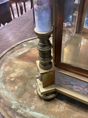 Lot 1 - FRENCH GILT METAL AND CHAMPLEVE ENAMEL MANTEL CLOCK