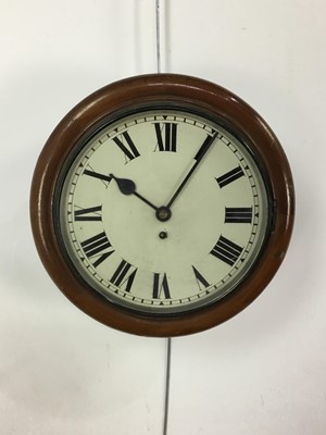 Lot 3 - VICTORIAN MAHOGANY CASED FUSEE CLOCK