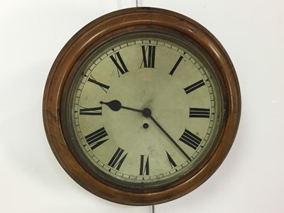 Lot 4 - VICTORIAN WALNUT CASED FUSEE CLOCK