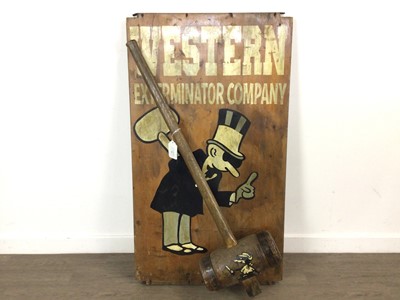 Lot 19 - WESTERN EXTERMINATOR COMPANY ORIGINAL HAND PAINTED SIGN