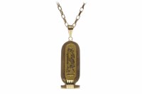 Lot 198 - EGYPTIAN STYLE PENDANT ON CHAIN the pendant...