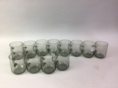 Lot 462 - RETRO STYLE GLASS PUNCH SET