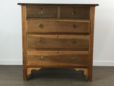 Lot 586 - OAK CHEST OF DRAWERS
