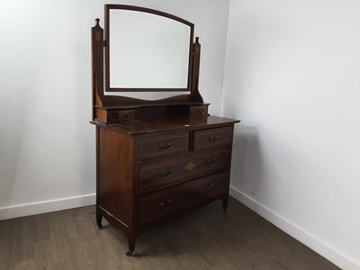 Lot 234 - EDWARDIAN INLAID MAHOGANY WARDROBE