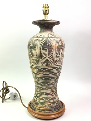 Lot 627 - POTTERY TABLE LAMP
