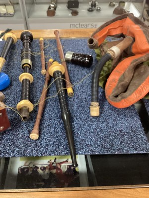 Lot 1080 - COLLECTION OF BAGPIPE PARTS
