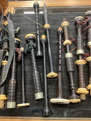 Lot 1080 - COLLECTION OF BAGPIPE PARTS