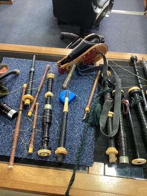 Lot 1080 - COLLECTION OF BAGPIPE PARTS